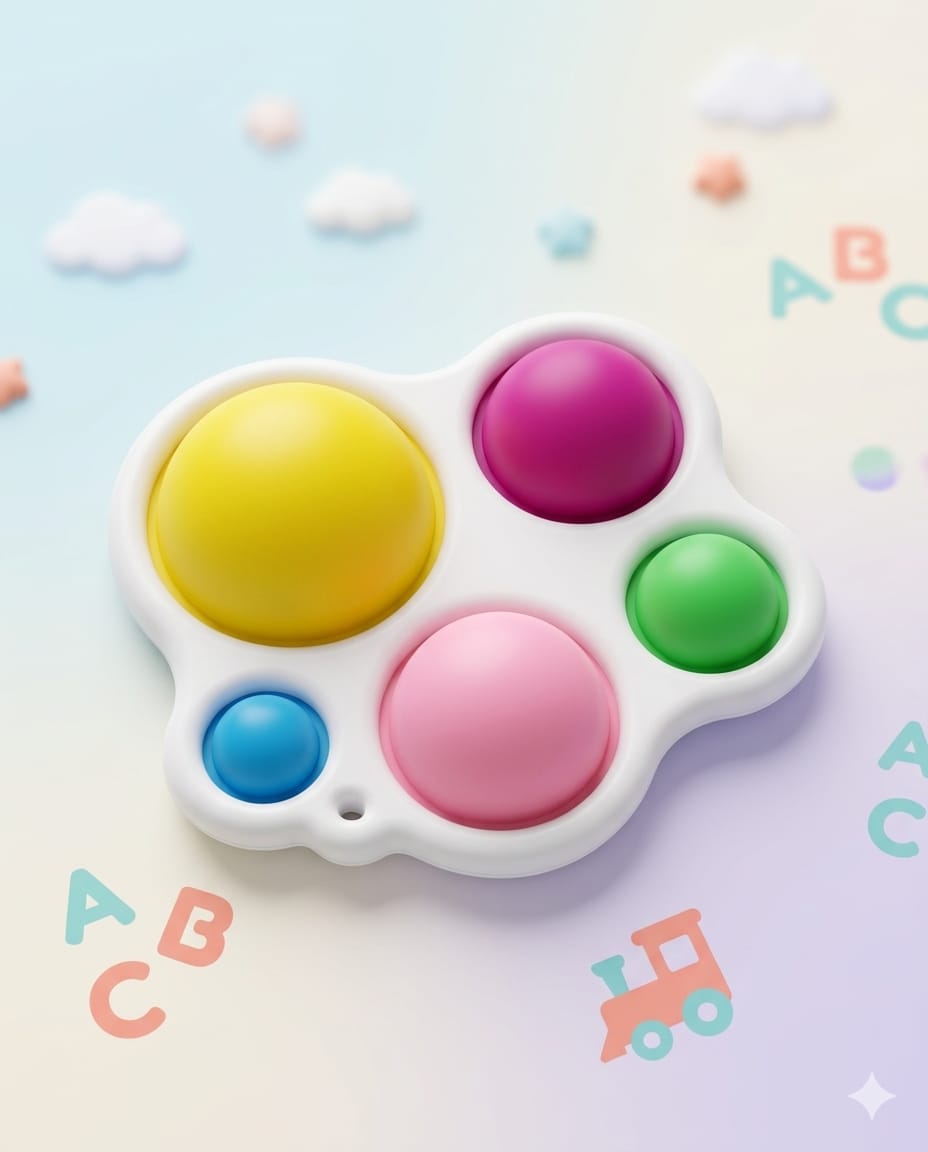 Pop & Play Bright Silicone Sensory Fidget Toy