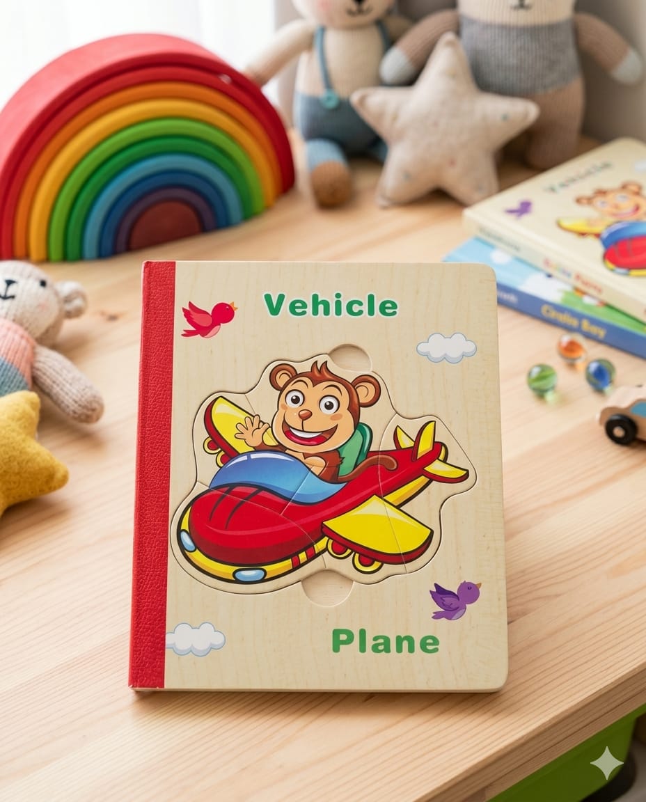Vehicle Wooden Puzzle Book