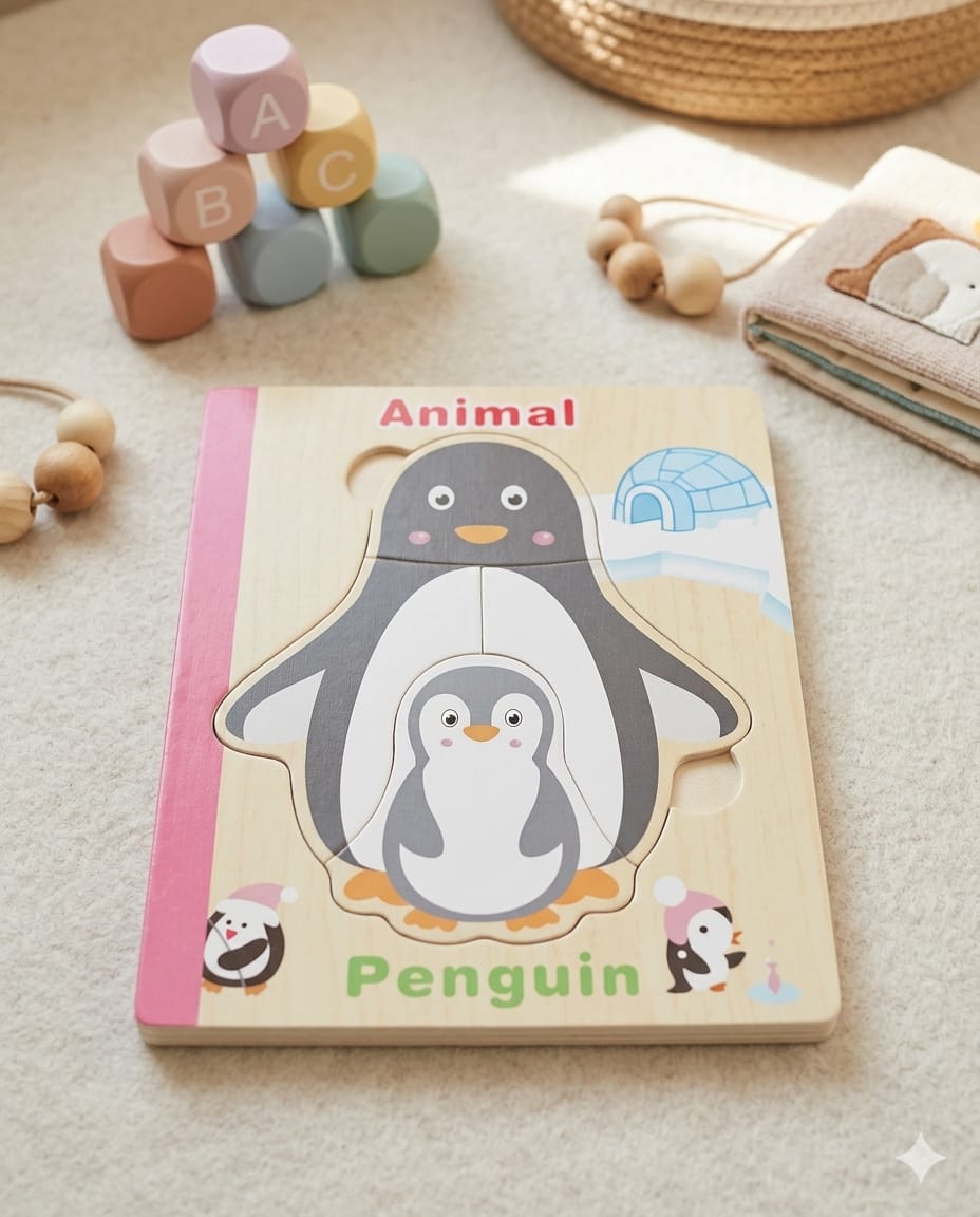 Wooden Animal Puzzle Book