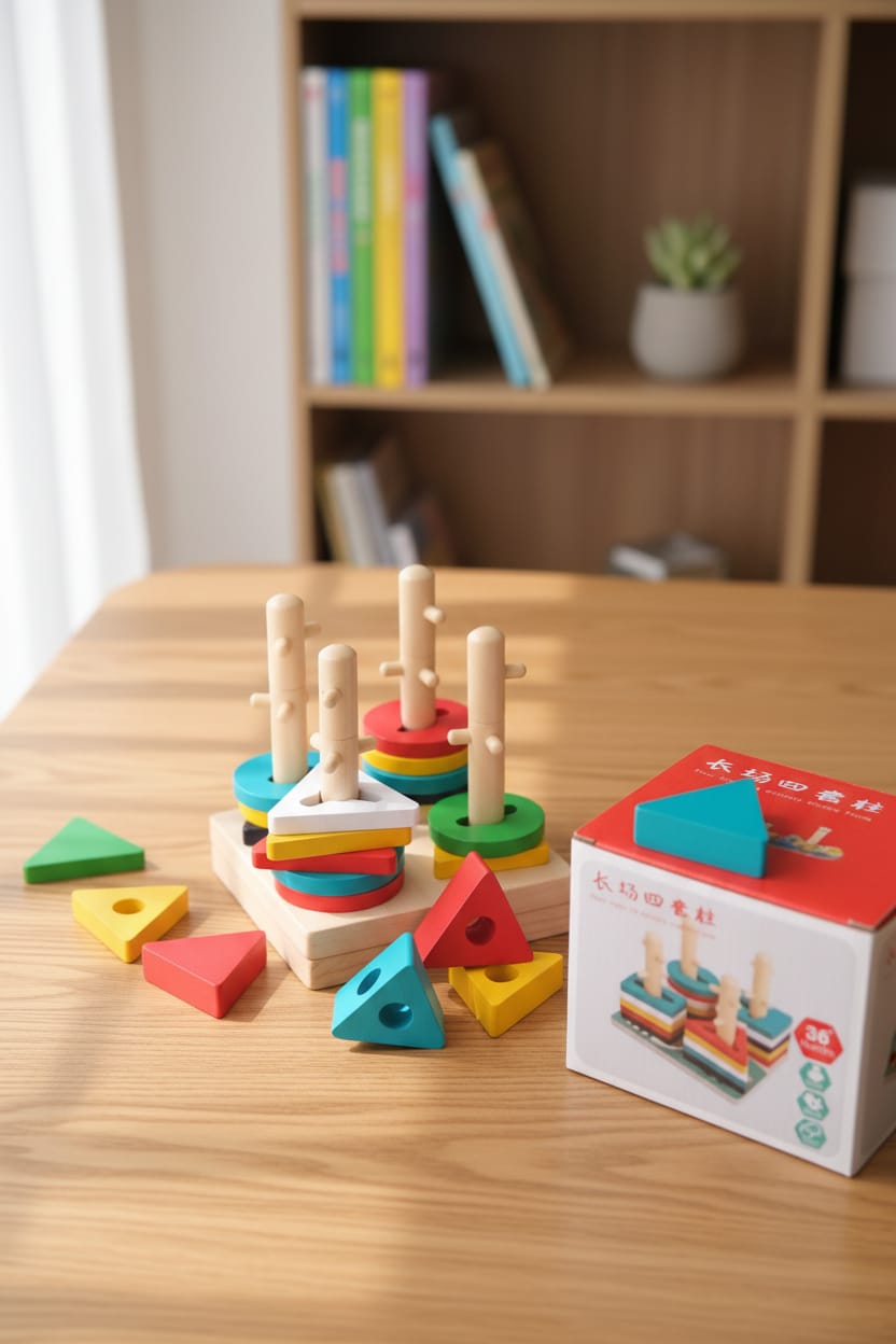 Wooden Shape Sorter & Peg Puzzle